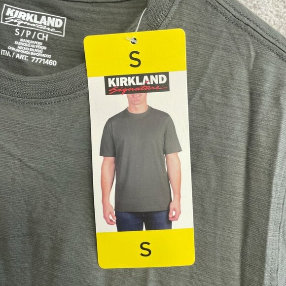 NEW Kirkland Signature Men's Size S Pima Cotton Slub Tee Gray - Picture 6 of 8